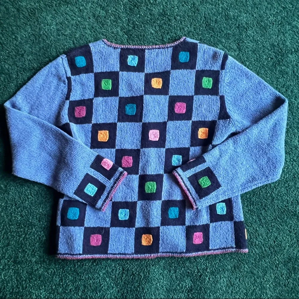 VINTAGE FUNKY PURPLE CARDIGAN - Picture 4 of 4